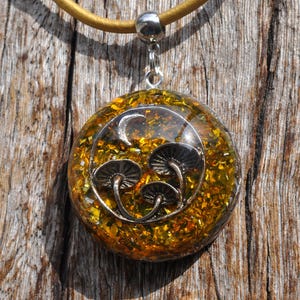 Mushroom Scenery Mushrooms Orgonite® Pendant Necklace Unisex