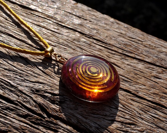 MWO Lakhovsky Orgonite®  Pendant Purple Necklace  - EMF Protection - Unisex