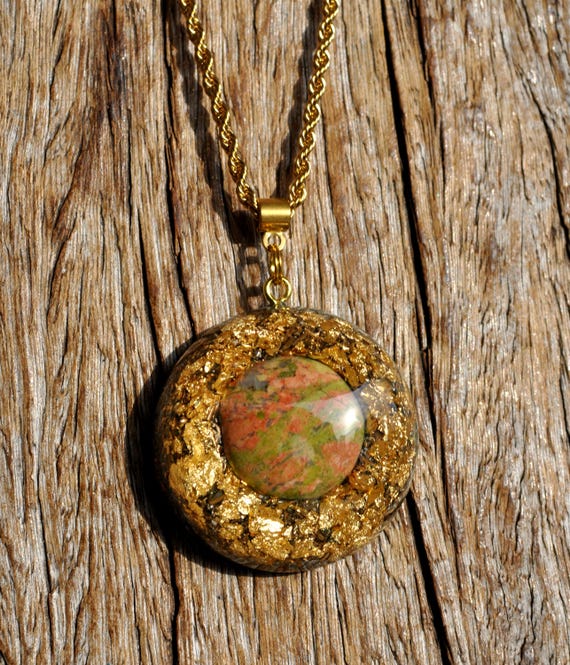 UNAKITE PENDANT Orgonite Necklace Unisex
