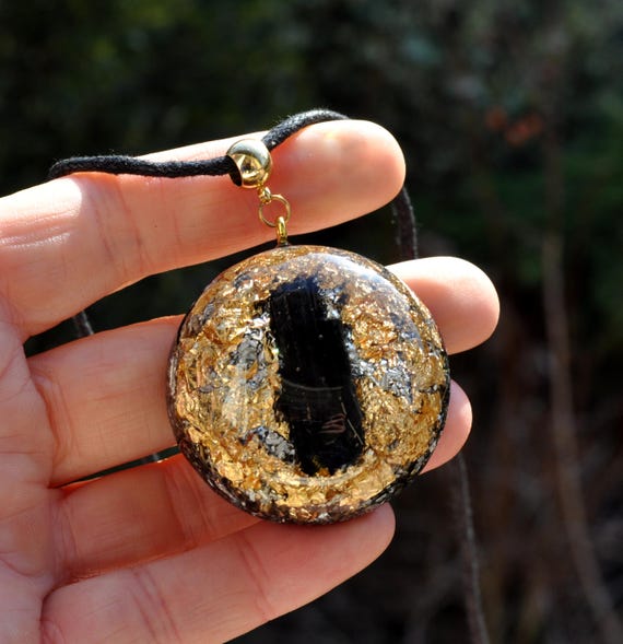 BLACK TOURMALINE Orgonite® Pendant Necklace Unisex