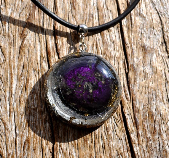 PURPURITE Orgonite® Pendant large - Violet Flame Protection EMF Harmonizer - Free Delivery