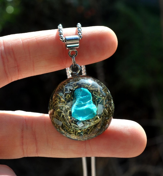 CHRYSOCOLLA Pendant Orgone Orgonite® Necklace