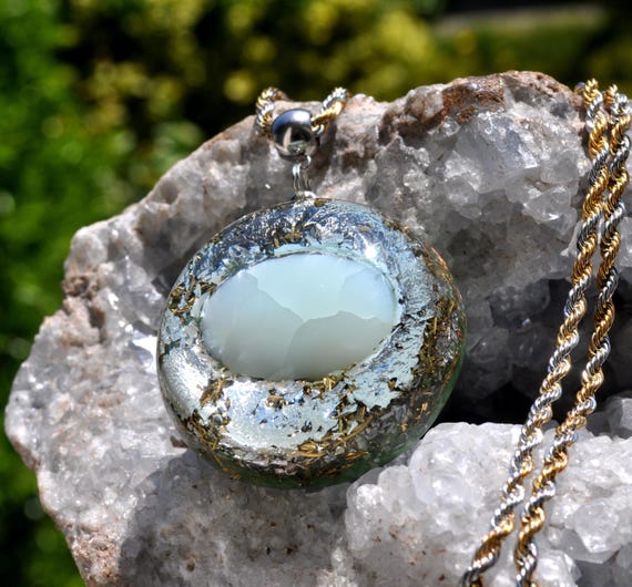 ANDEAN MINT OPAL Pendant Orgonite® Orgone Pendant Necklace - Unisex - Rare