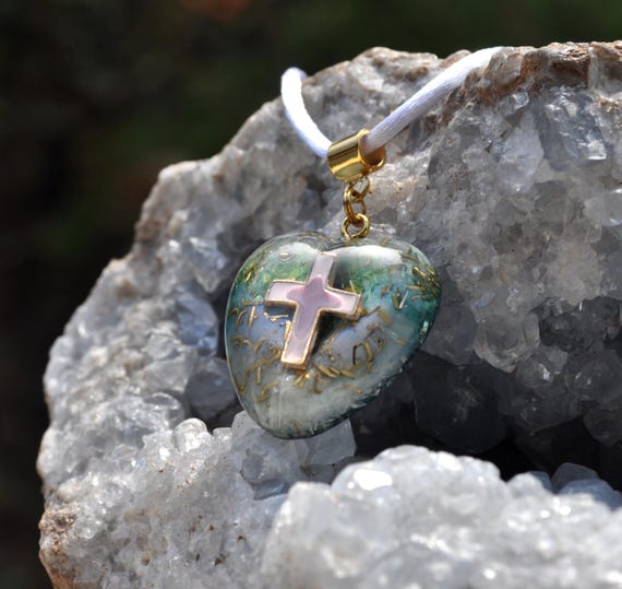 Orgonite® pendant Necklace, Cross