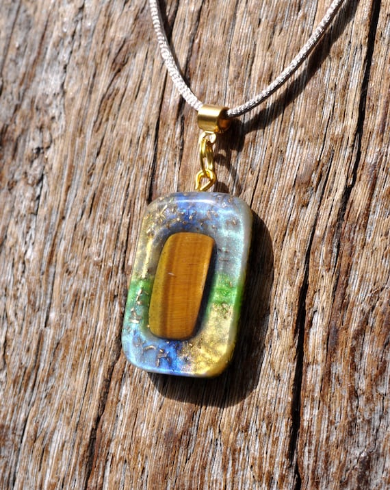 Tiger Eye Orgonite® orgone Pendant Necklace Unisex