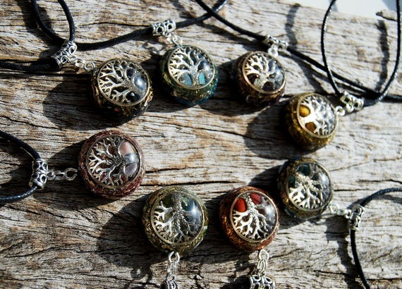 Orgonite® Orgone pendant Tree of Life Custom Personalized Necklace