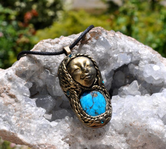 Arizona Turquoise Pendant on adjustable Necklace