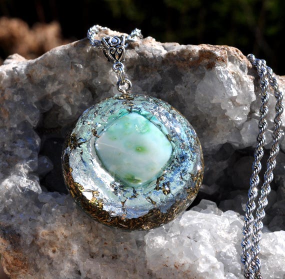CHRYSOPHRASE Orgonite® Pendant Orgone Necklace