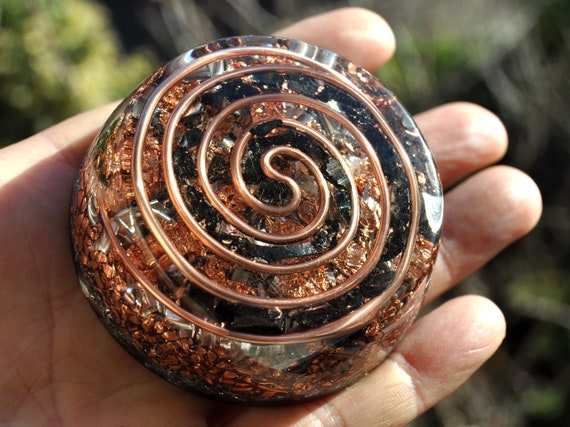 PO Large Orgonite® Tower Buster, EMF protection,  Handpolished High Density with Lots of metal shavings + SBB-coil + Free Delivery !