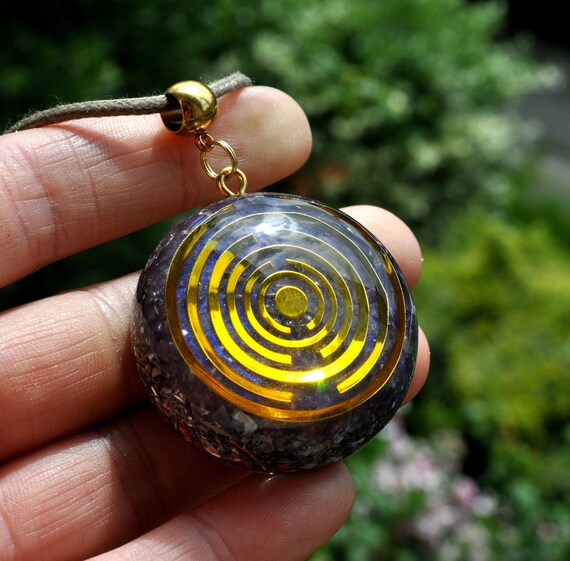 Lakhovsky MWO Orgonite®  Pendant Necklace Lavender - EMF Protection - Unisex  FREE Shipping !