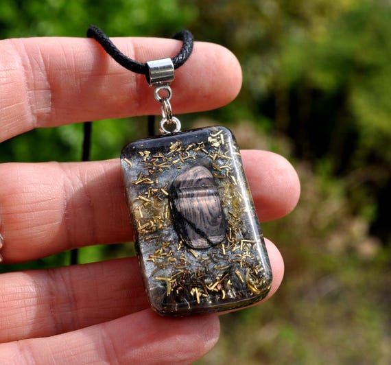 HYPERSTHENE PENDANT Orgone Orgonite®  Men's Necklace