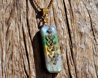 PYRITE POWER Orgonite® Pendant Necklace - EMF Harmonizer Harmony