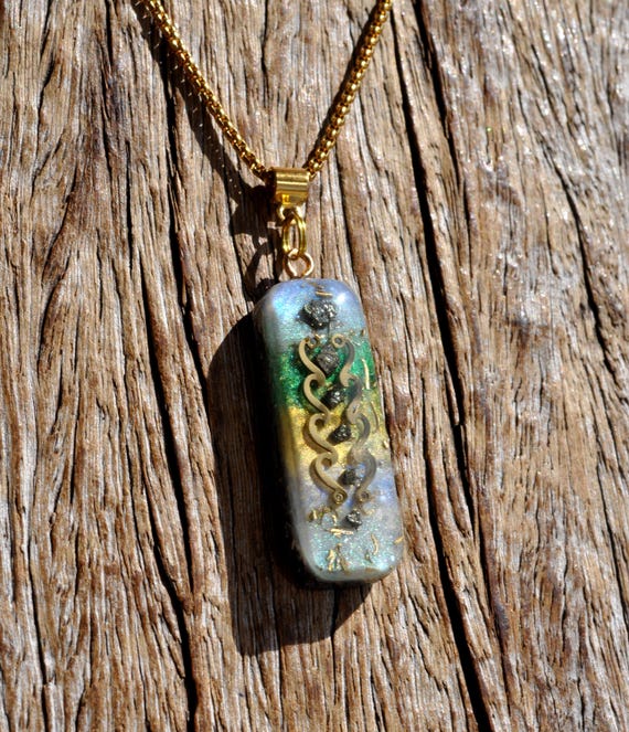 PYRITE POWER Orgonite® Pendant Necklace - EMF Harmonizer Harmony