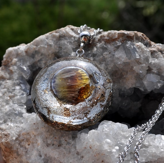 FLUORITE Orgonite® Pendant, Orgone Necklace