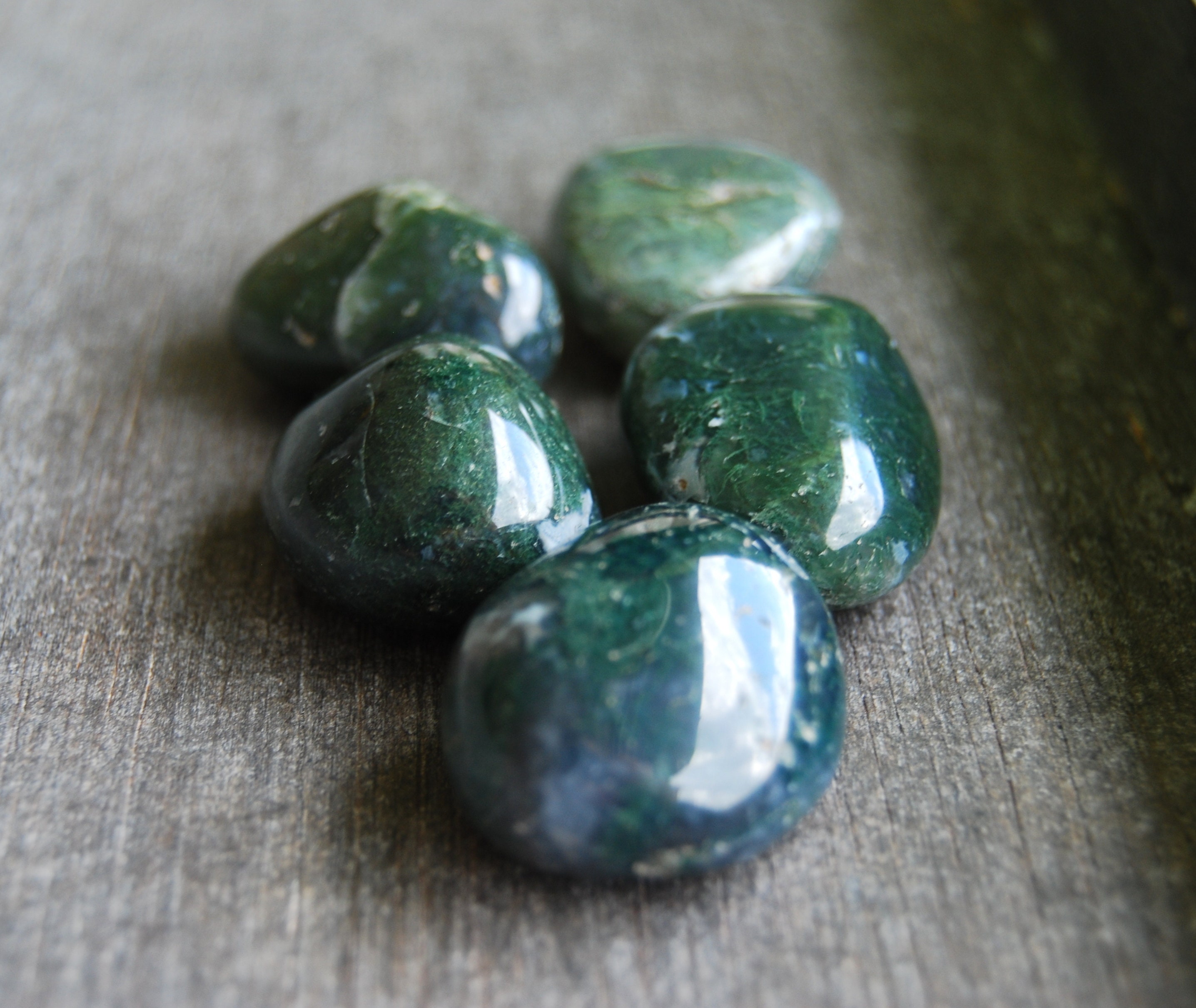 Moss Agate Tumbled Polished