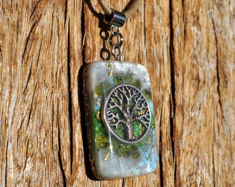 PERIDOT Tree of Life Orgonite® Pendant – EMF Protection | Spiritual Jewelry | Handmade Crystal Necklace