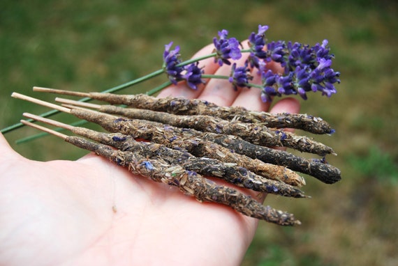 Lavender and Patchouli Incense, Hand Rolled Smudge sticks, Homemade, 100% Natural Incense Sticks. Meditation and Relaxation.