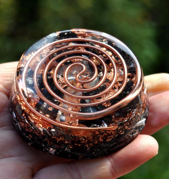 Orgone Tower Buster with Elite Shungite –  Towerbuster Handpolished Orgonite® EMF Protection, Clear Quartz, Healing Energy, Spiritual Gift