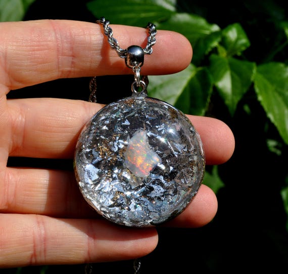 OPAL Multicolor Orgonite® Pendant Necklace, EMF Protection, Unisex