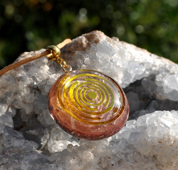 LAKHOVSKY MWO Orgonite Pendant Soft Pink  - EMF Harmonizer - Unisex