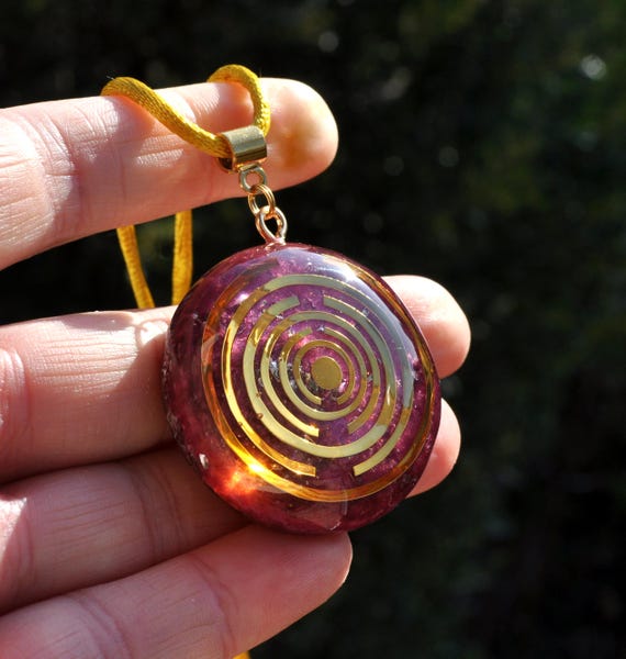 MWO Lakhovsky Orgonite®  Pendant Purple Necklace  - EMF Protection - Unisex