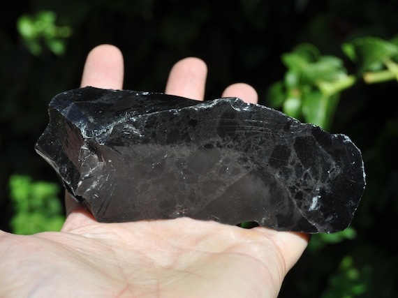 Raw black Obsidian Chunk  - Large Crystal - 209 gram - 7.37 Oz