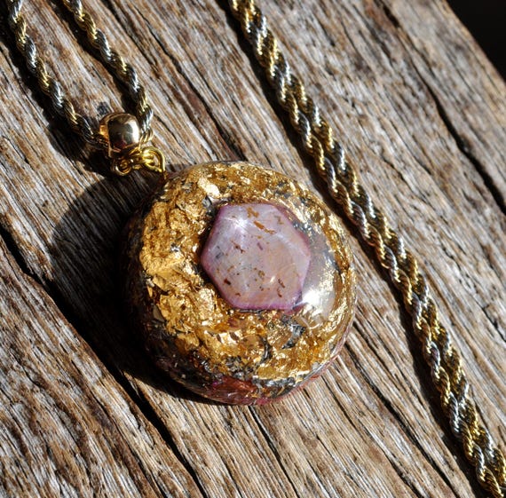 LARGE STAR Ruby Orgonite® Pendant Necklace - Free Delivery
