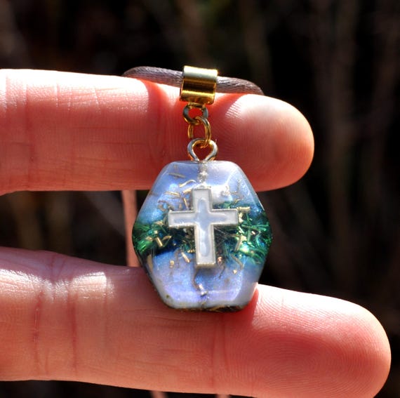 Orgonite® Orgone Pendant Necklace with CROSS