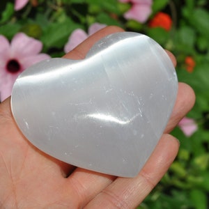 Große Selenit Herz - 7 cm -Kristall - Dekor