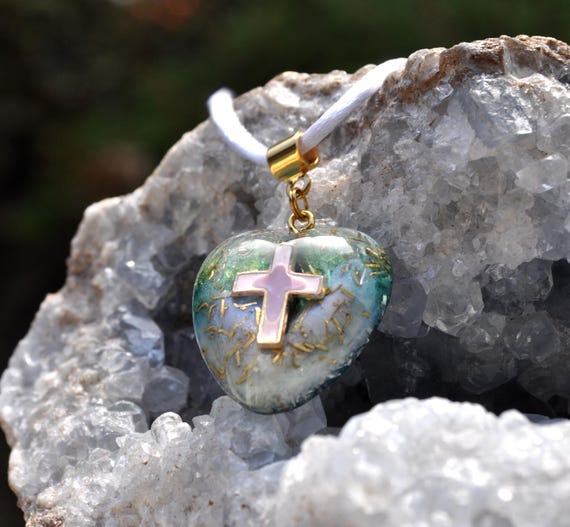 Orgonite® pendant Necklace, Cross