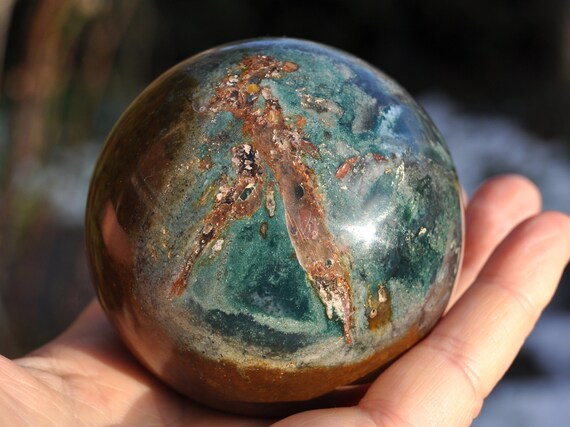 AA Jasper Sphere Ball 383 gram - 13.5 Oz - Free Shipping !