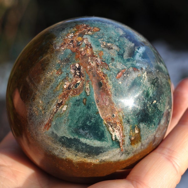 AA Jasper Sphere Ball 383 gram - 13.5 Oz - Free Shipping !