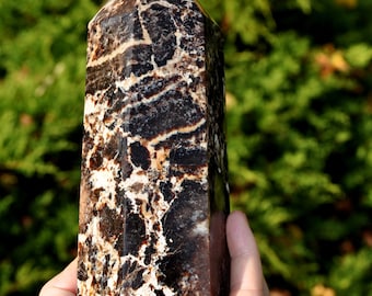 Large Black OPAL Tower  - Opal Obelisk  1067g - 37.63Oz - Madagascar