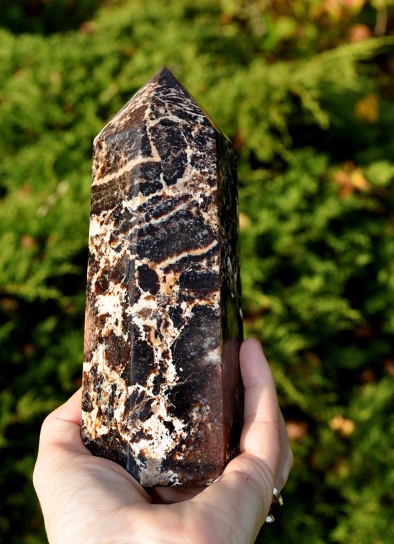 Large Black OPAL Tower  - Opal Obelisk  1067g - 37.63Oz - Madagascar