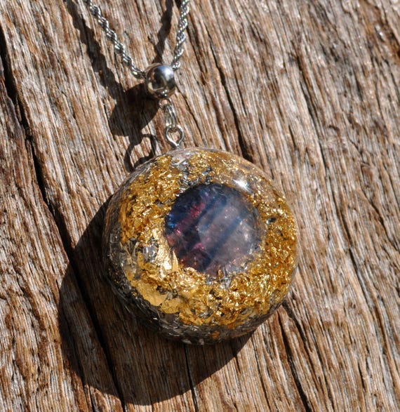 FLUORITE Orgonite® Pendant Orgone Necklace EMF Harmonizer 5g