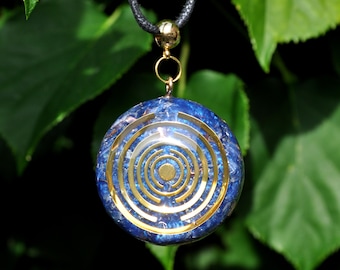 Blue Lakhovsky MWO Pendant Orgonite®  Pendant Necklace  - EMF Harmonizer - Unisex