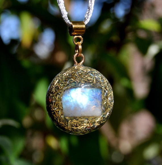 BLUE MOONSTONE Orgonite® Pendant Necklace