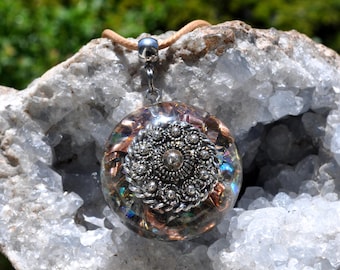 Orgonite Dutch Knot Pendant Crystal Necklace Protective Symbol Tensor Ring Zeeuwse Knoop