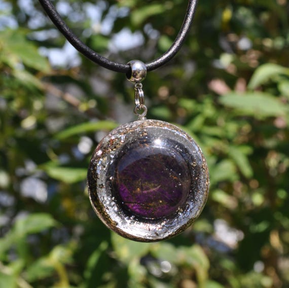 PURPURITE Orgonite® Pendant large - Violet Flame Protection EMF Harmonizer