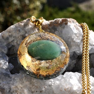 ZIELONY JADEIT Wisiorek Good Luck Fortune Orgonite®, duży - Unisex - Darmowa dostawa