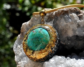 CHRYSOCOLLA Orgonite®-hanger EMV-ketting Unisex