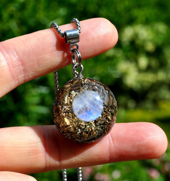 BLUE MOONSTONE Orgonite® Pendant Necklace