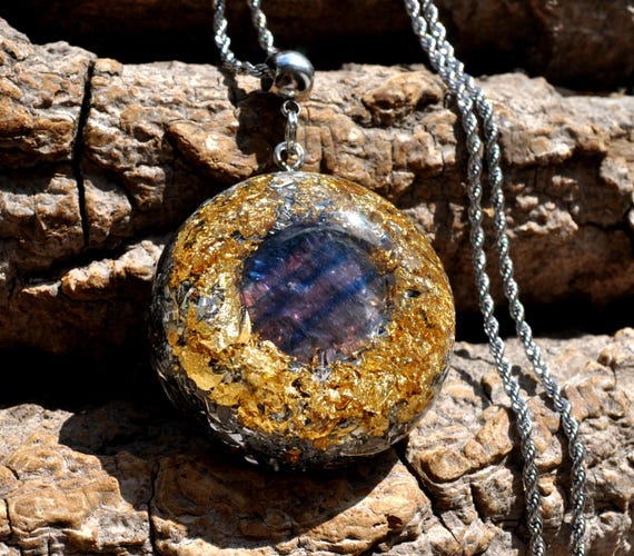 FLUORITE Orgonite® Pendant Orgone Necklace EMF Harmonizer 5g