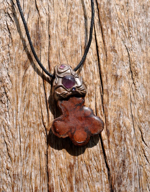 Caapi Vine Pendant Necklace with Amethyst Unisex
