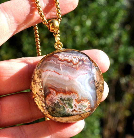AA ANKARA AGATE Orgonite® Pendant Necklace , Large - Unisex