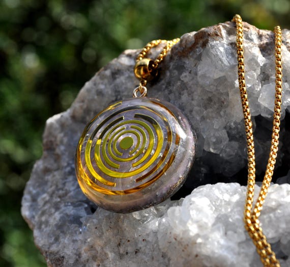 LAKHOVSKY Pendant Orgonite®  Pendant Lila Lavender Necklace  - EMF Harmonizer Protection - Unisex