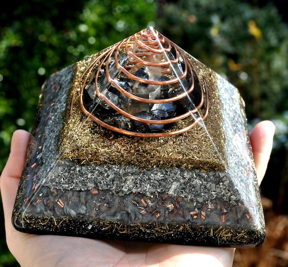 Made to ORDER Custom Large Orgonite® Pyramid EMF Protection Elite Shungite -  OG Pyramid