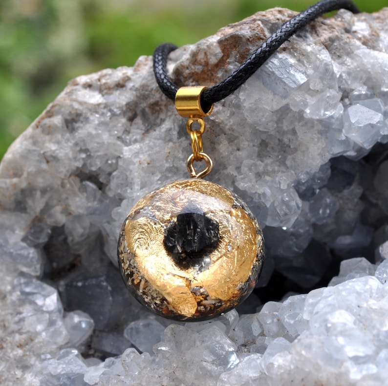 Äkta Orgonite® med Elite Shungite EMF-hänge ENERGY Harmonizer-halsband - Unisex bild 2