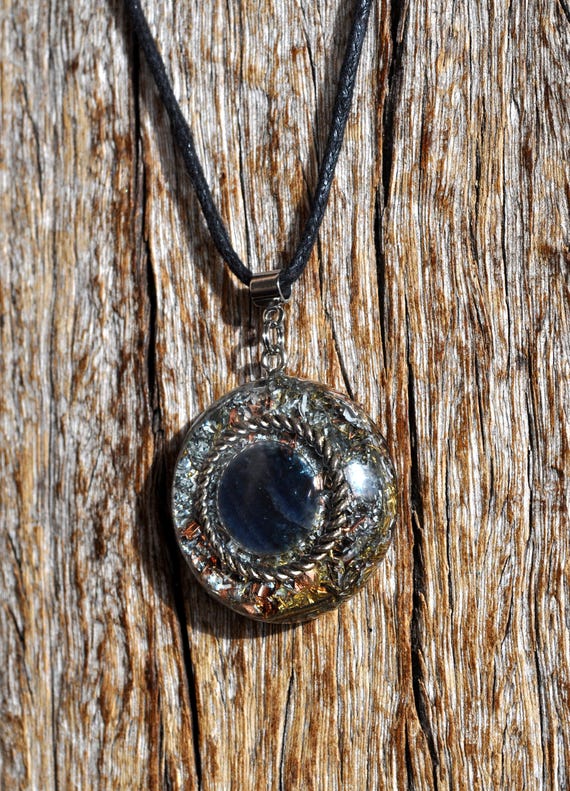 TENSOR Ring FLUORITE Orgonite® Pendant Emf Cleanser Protection Necklace