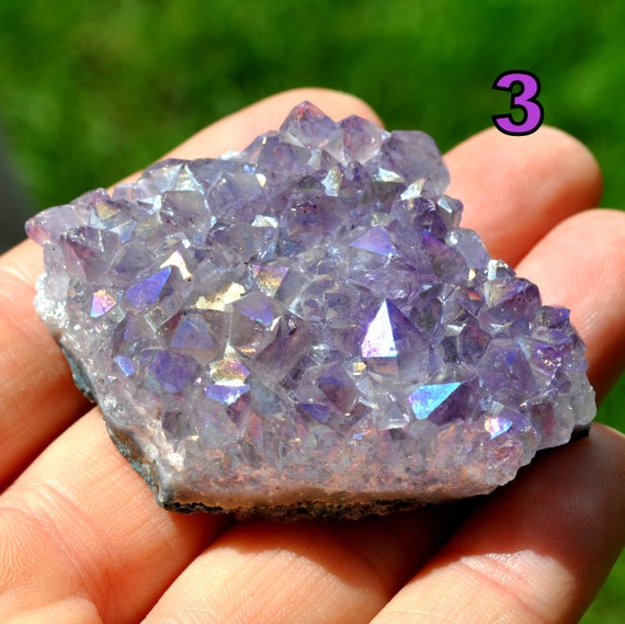 Aura Amethyst Crystal Cluster